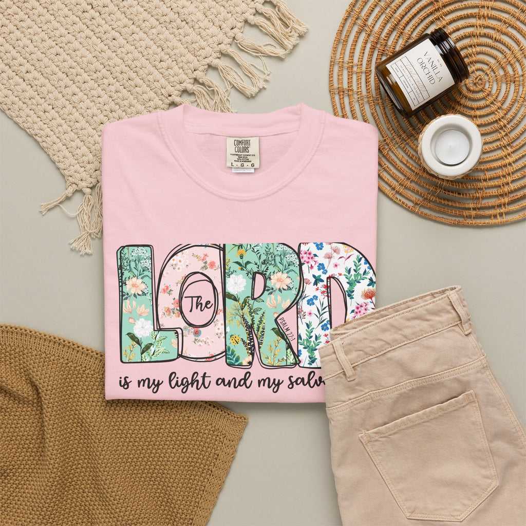 The Lord Is My Light and My Salvation Floral Tee | Worn By Faith