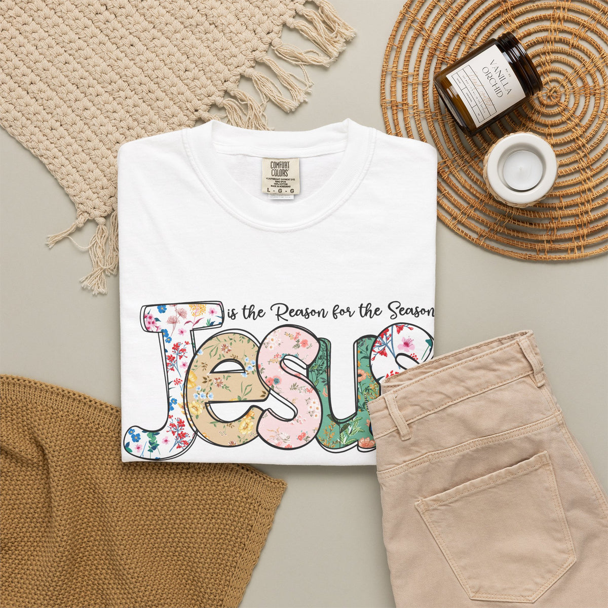 Jesus Is the Reason for the Season Floral Tee | Worn By Faith