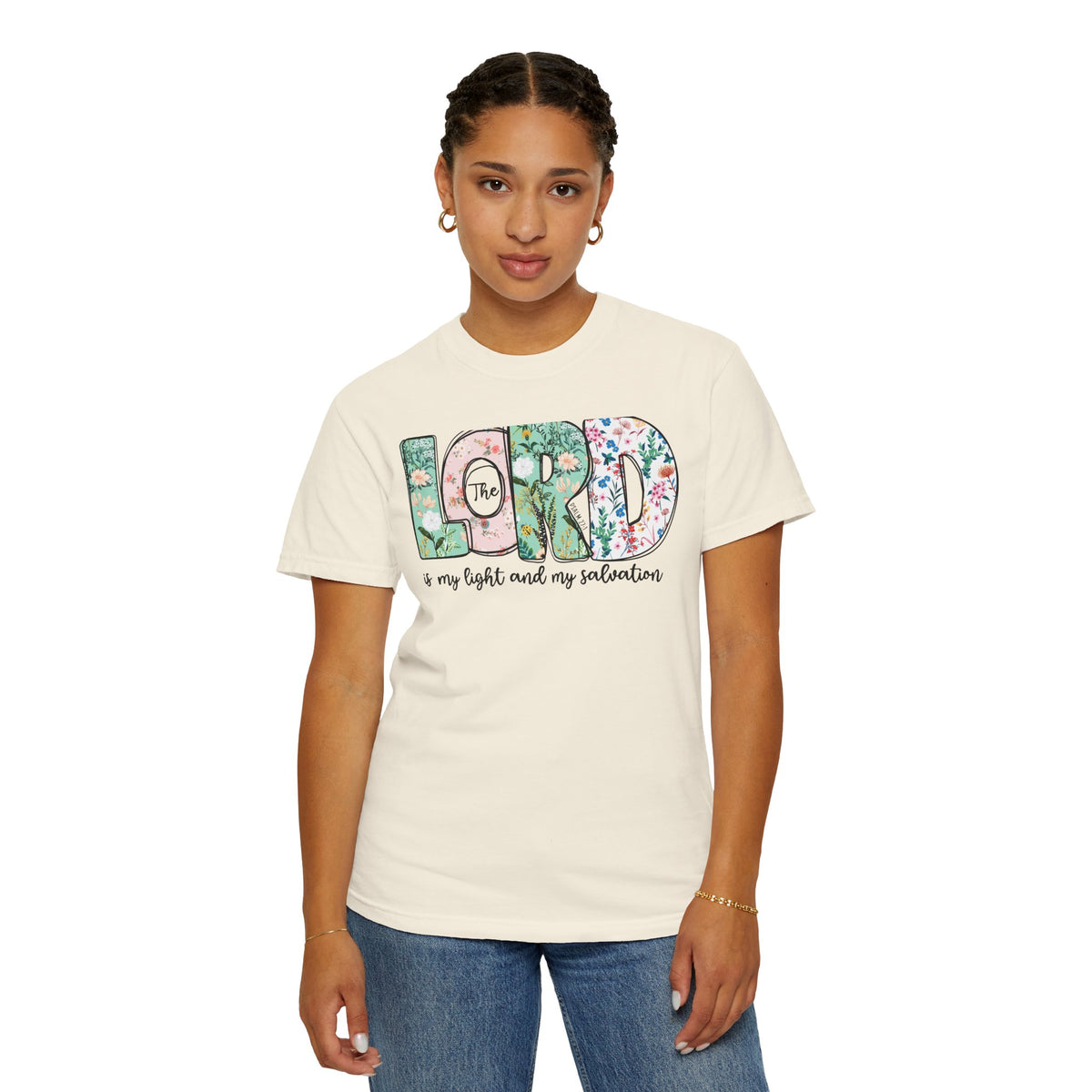 The Lord Is My Light and My Salvation Floral Tee | Worn By Faith