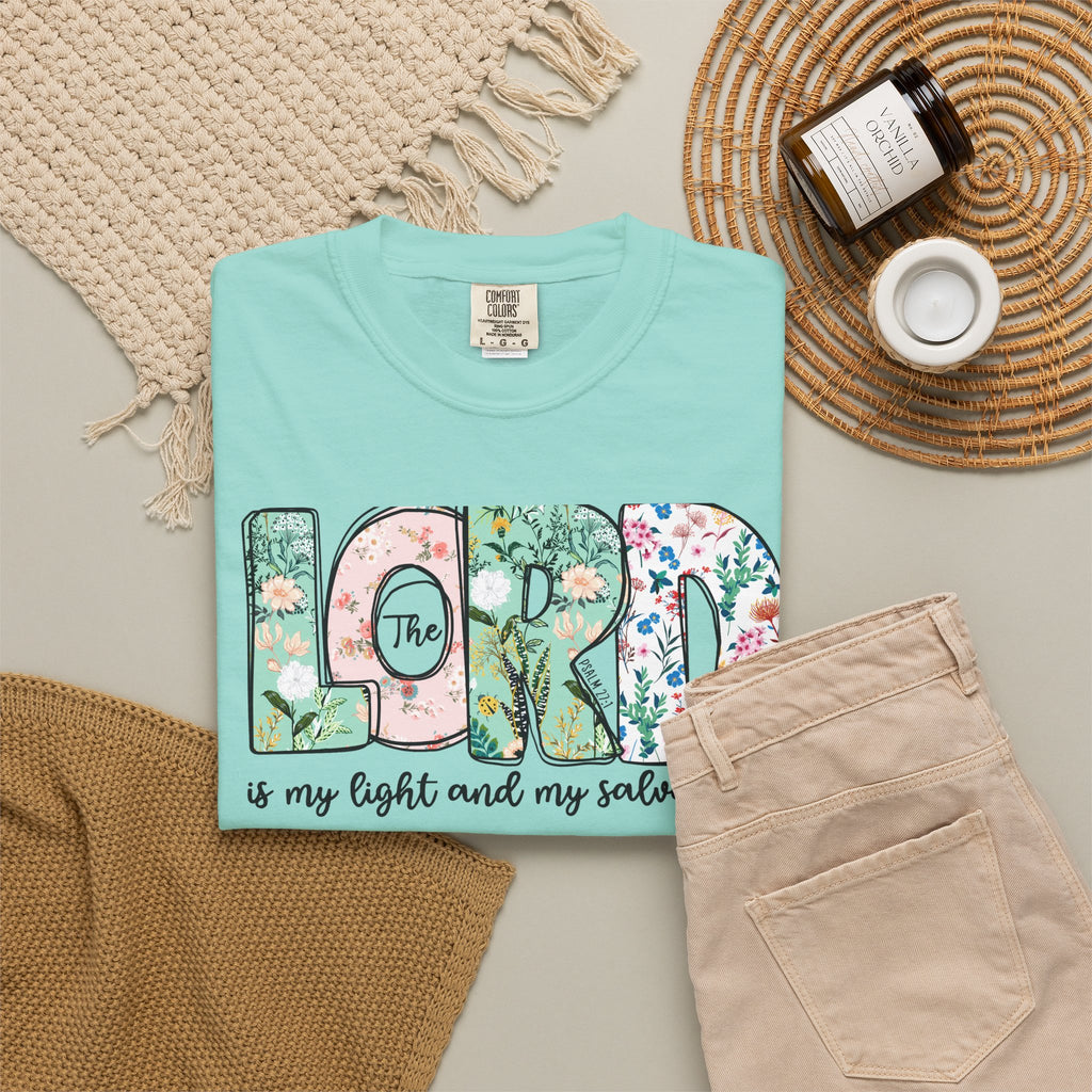 The Lord Is My Light and My Salvation Floral Tee | Worn By Faith