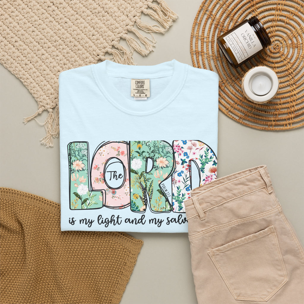 The Lord Is My Light and My Salvation Floral Tee | Worn By Faith