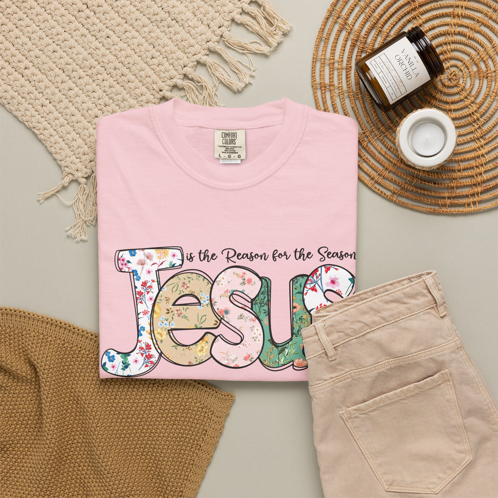 Jesus Is the Reason for the Season Floral Tee | Worn By Faith