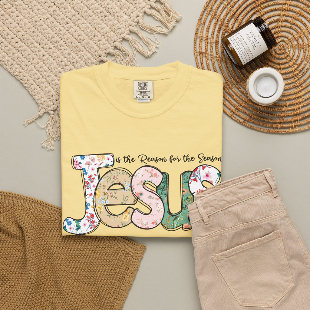 Jesus Is the Reason for the Season Floral Tee | Worn By Faith