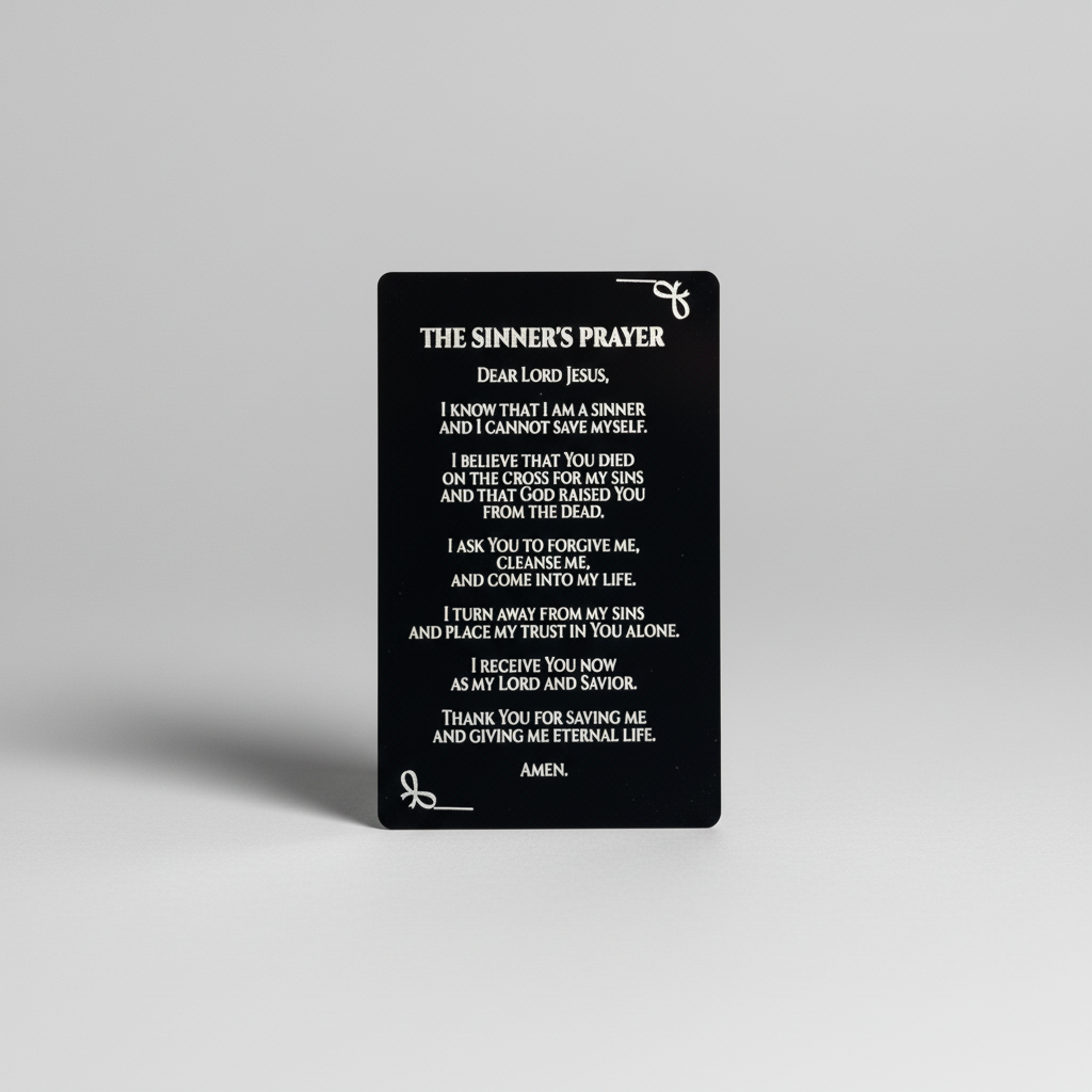 Sinner’s Prayer Metal Card