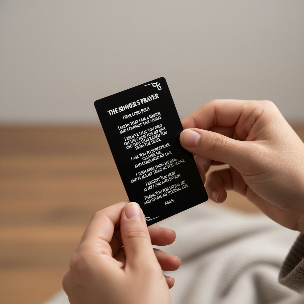 Sinner’s Prayer Metal Card