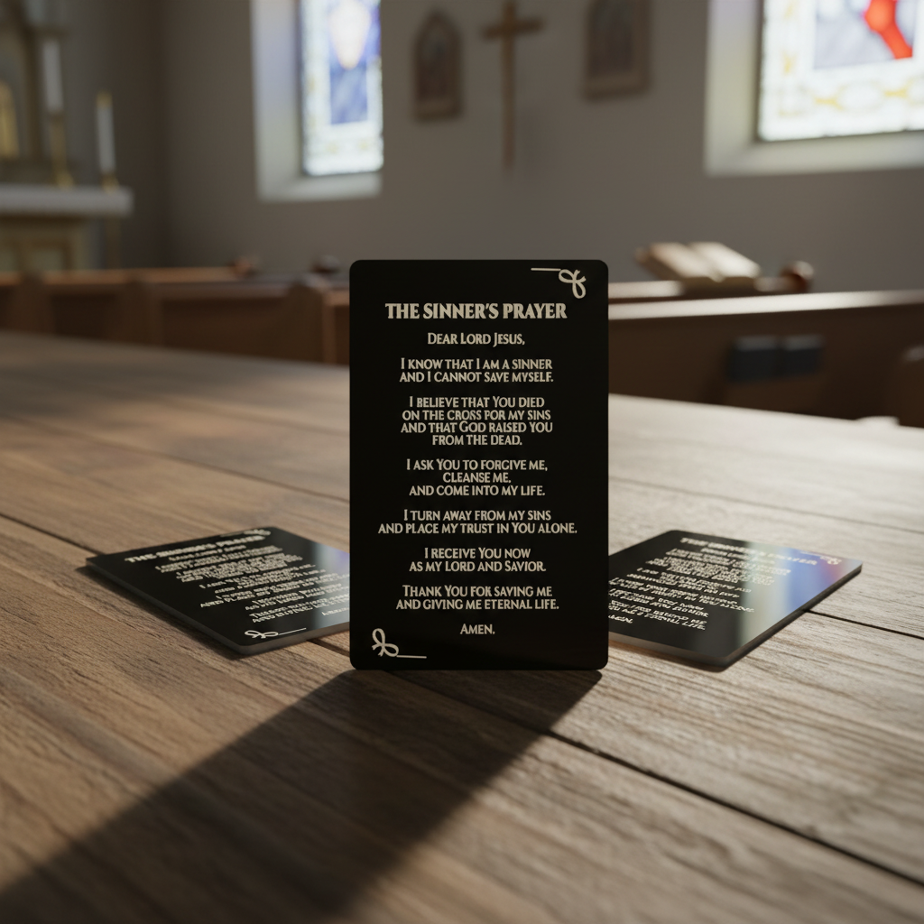 Sinner’s Prayer Metal Card