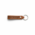 Brown Leatherette Scripture Keychain