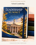 Leadership Summit A5 Full-Color Executive Journal — illustrative completed cover design, 2000 × 2500